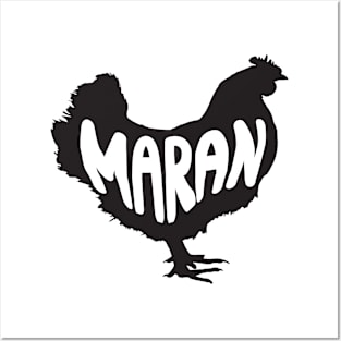 Maran Chicken Silhouette Posters and Art